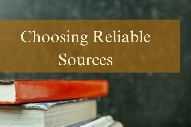 choosing reliable sources